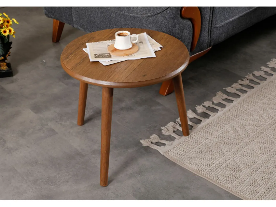 Ensemble de table basse en bois "Marlo" 100 x 50 x 45 cm - Noyer