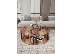Ensemble de table basse en bois