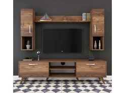Ensemble meuble TV en bois 