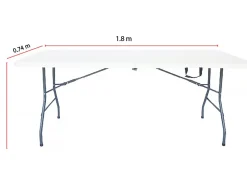 Ensemble Table de jardin pliante + 2 Bancs pliants 