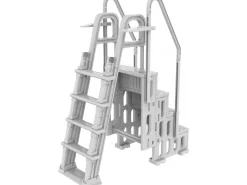 Escalier double piscine