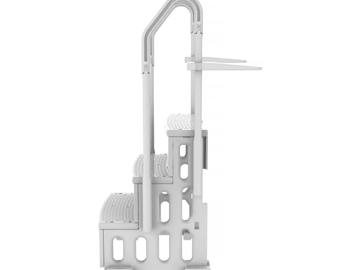Escalier simple de piscine "Nathan" - 3 marches - en plastique