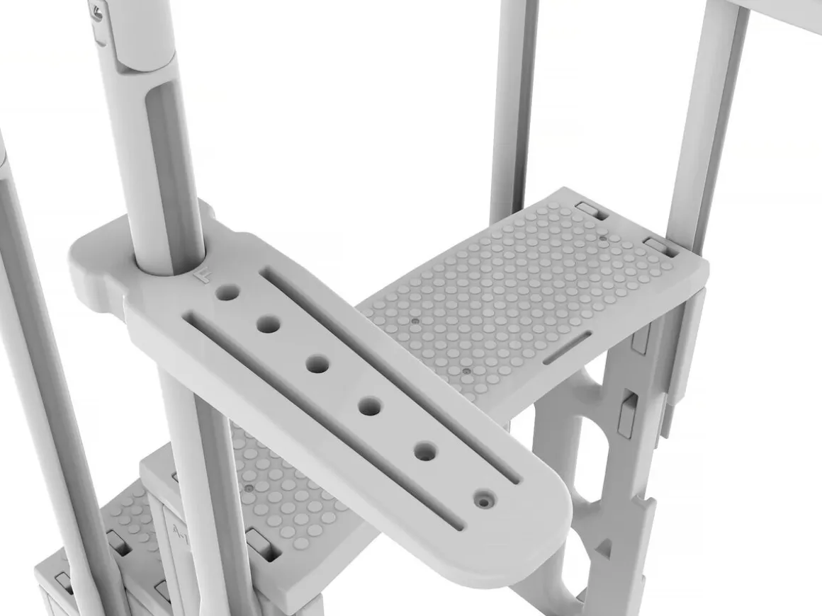 Escalier simple de piscine "Nathan" - 3 marches - en plastique