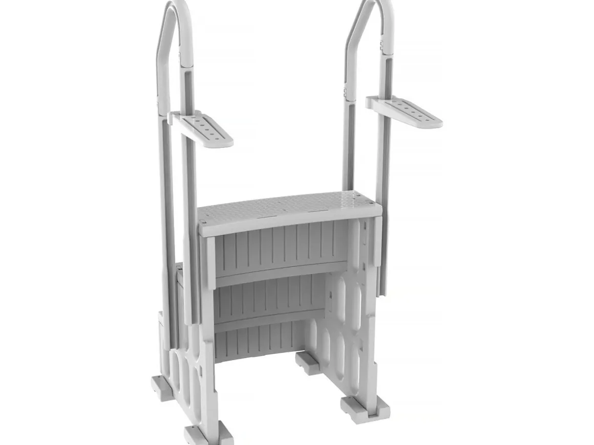 Escalier simple de piscine "Nathan" - 3 marches - en plastique