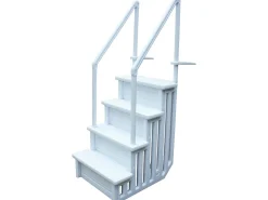 Escalier simple pour piscine en plastique