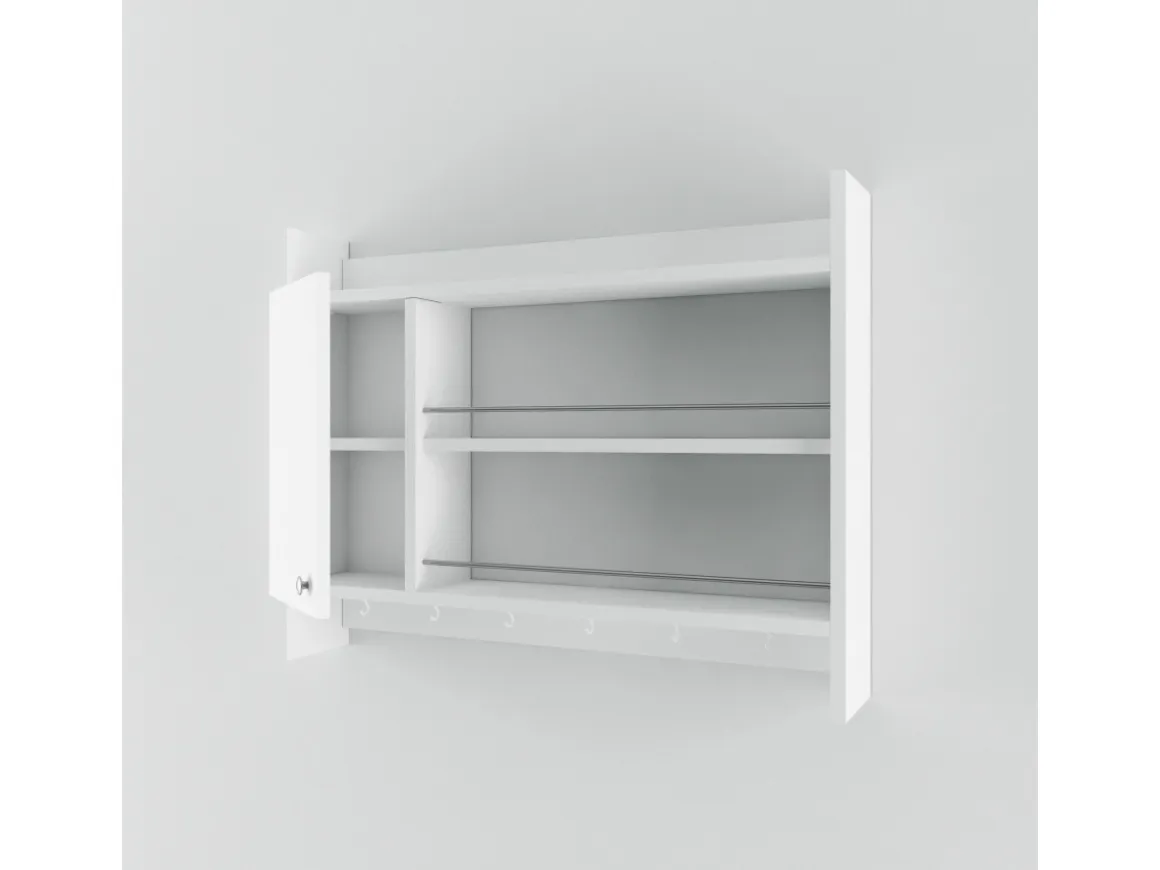 Etagère de cuisine en bois "Knerr" - 85 x 13 x 65 cm - Blanc