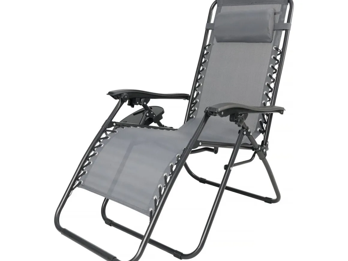 Fauteuil de jardin relax zéro gravité "Sintra" - Gris
