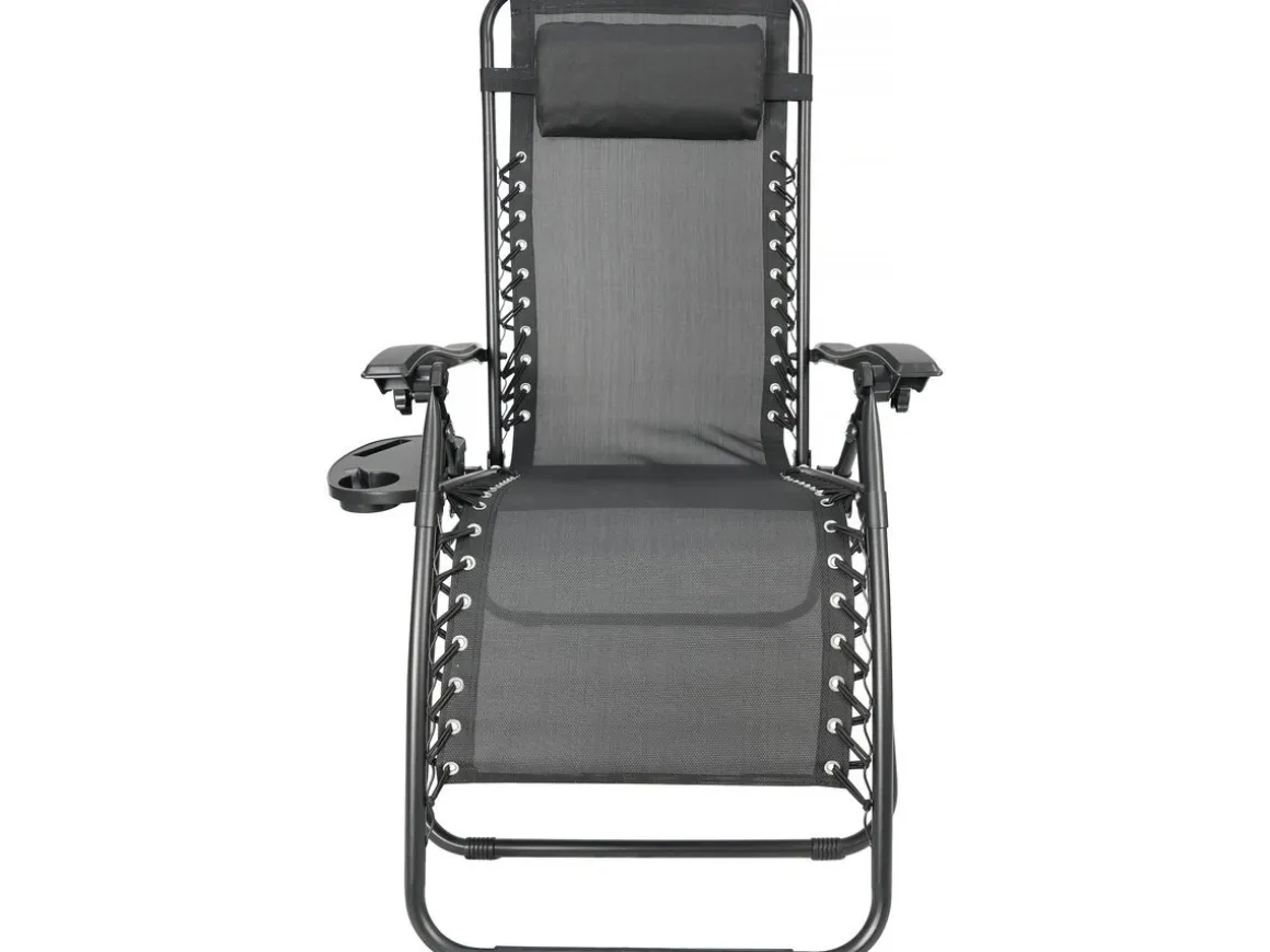 Fauteuil de jardin relax zéro gravité "Sintra" - Noir
