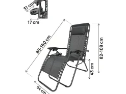 Fauteuil de jardin relax zéro gravité