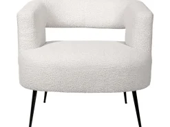 Fauteuil en tissu bouclette 