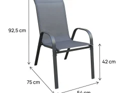 Fauteuil jardin textilène 