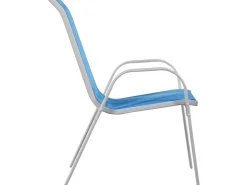 Fauteuil jardin Textilène "Cordoba" - Phoenix - Bleu - Lot de 2