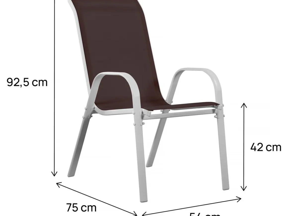 Fauteuil jardin Textilène "Cordoba" - Phoenix - Taupe - Lot de 2