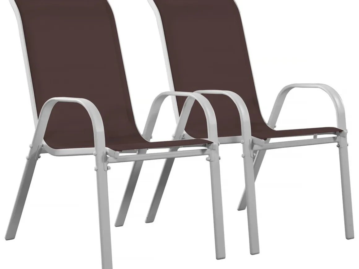 Fauteuil jardin Textilène "Cordoba" - Phoenix - Taupe - Lot de 2