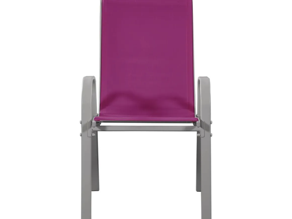 Fauteuil jardin Textilène "Cordoba" - Phoenix - Rose - Lot de 4
