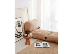 Fauteuil-lit en tissu "Fold" - 80 x 60 x 70 cm - Marron