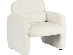 Fauteuil lounge en tissu chiné 