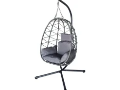 Fauteuil oeuf suspendu en rotin 