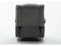Fauteuil relax "Buckingham" - 85 x 93 x 100 cm - Gris clair