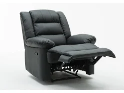 Fauteuil relax "Buckingham" - 85 x 93 x 100 cm - Noir