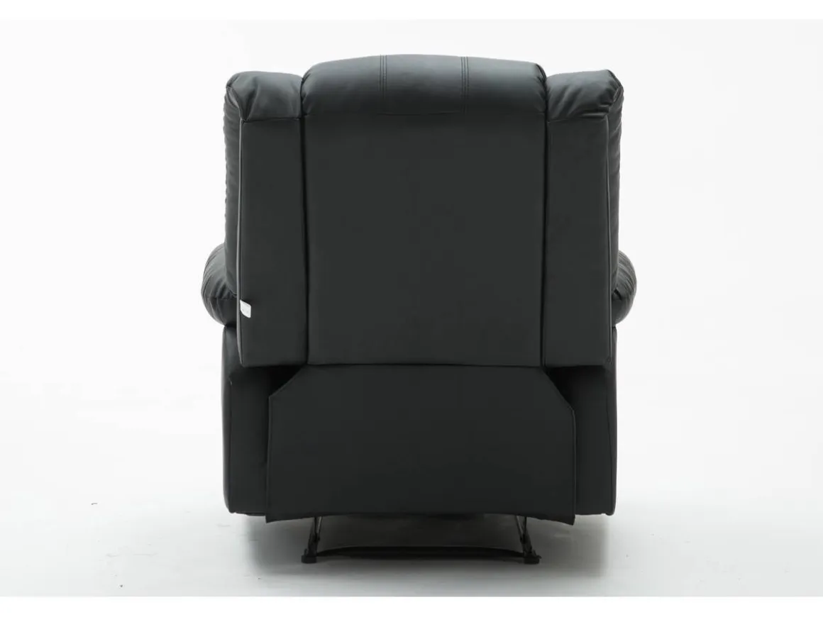Fauteuil relax "Buckingham" - 85 x 93 x 100 cm - Noir