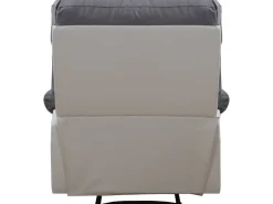 Fauteuil relax "Lincoln" - 90 x 89 x 103 cm - Blanc/Gris clair