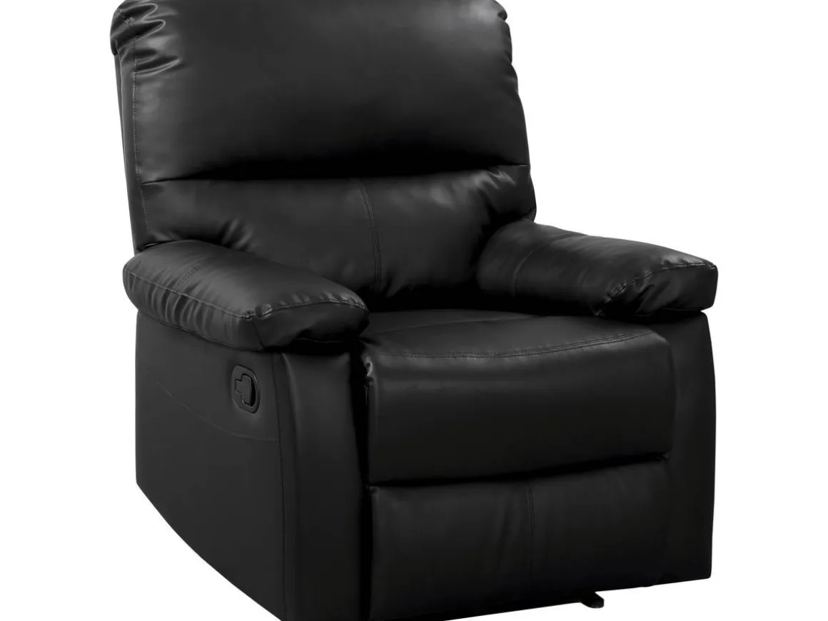 Fauteuil relax "Lincoln" - 90 x 89 x 103 cm - Noir