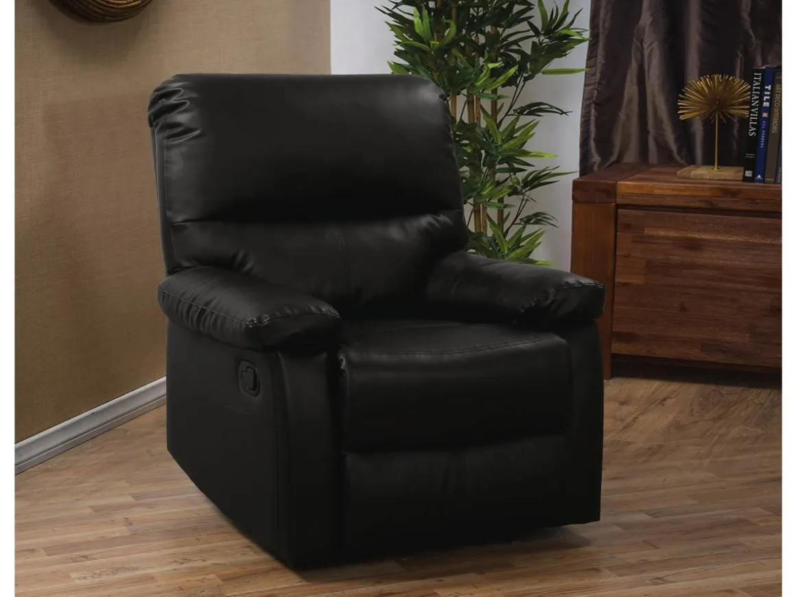 Fauteuil relax "Lincoln" - 90 x 89 x 103 cm - Noir