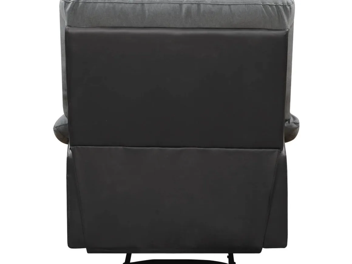 Fauteuil relax "Lincoln" - 90 x 89 x 103 cm - Noir/Gris foncé