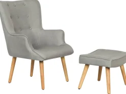 Fauteuil style scandinave en tissu 