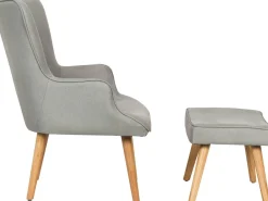 Fauteuil style scandinave en tissu 