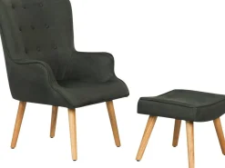 Fauteuil style scandinave tissu "Odense" - 1 place - Gris foncé
