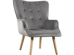 Fauteuil style scandinave velours