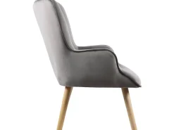 Fauteuil style scandinave velours