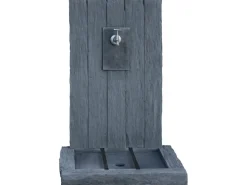 Fontaine "ARDOISE" - en pierre reconstituée - 59 x 44 x 87 cm - Gris