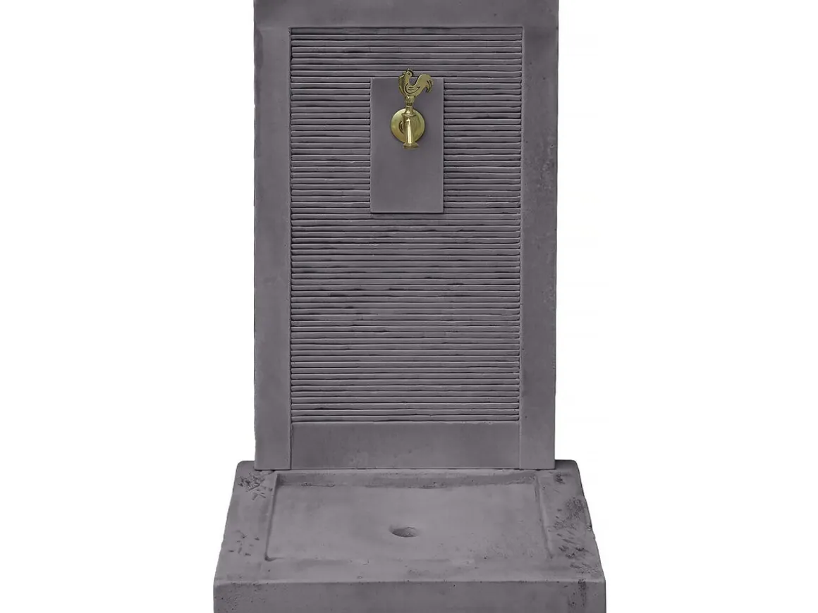Fontaine "ETNA" - en pierre - 57 x 42 x 87 cm - Grise