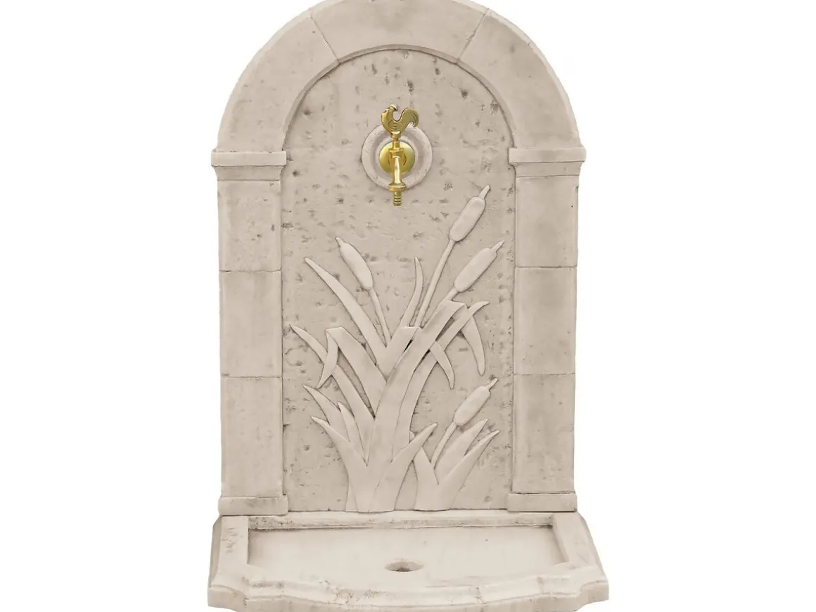 Fontaine "ROSEAU" - en pierre reconstituée - 62 x 42 x 93 cm