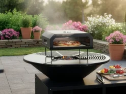 Four à pizza pour barbecue "Pizzello" - 40 x 35 x 28 cm - Noir