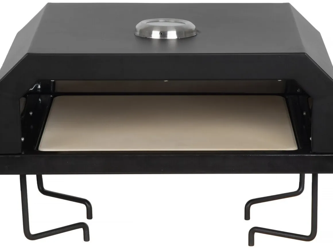 Four à pizza pour barbecue "Pizzello" - 40 x 35 x 28 cm - Noir