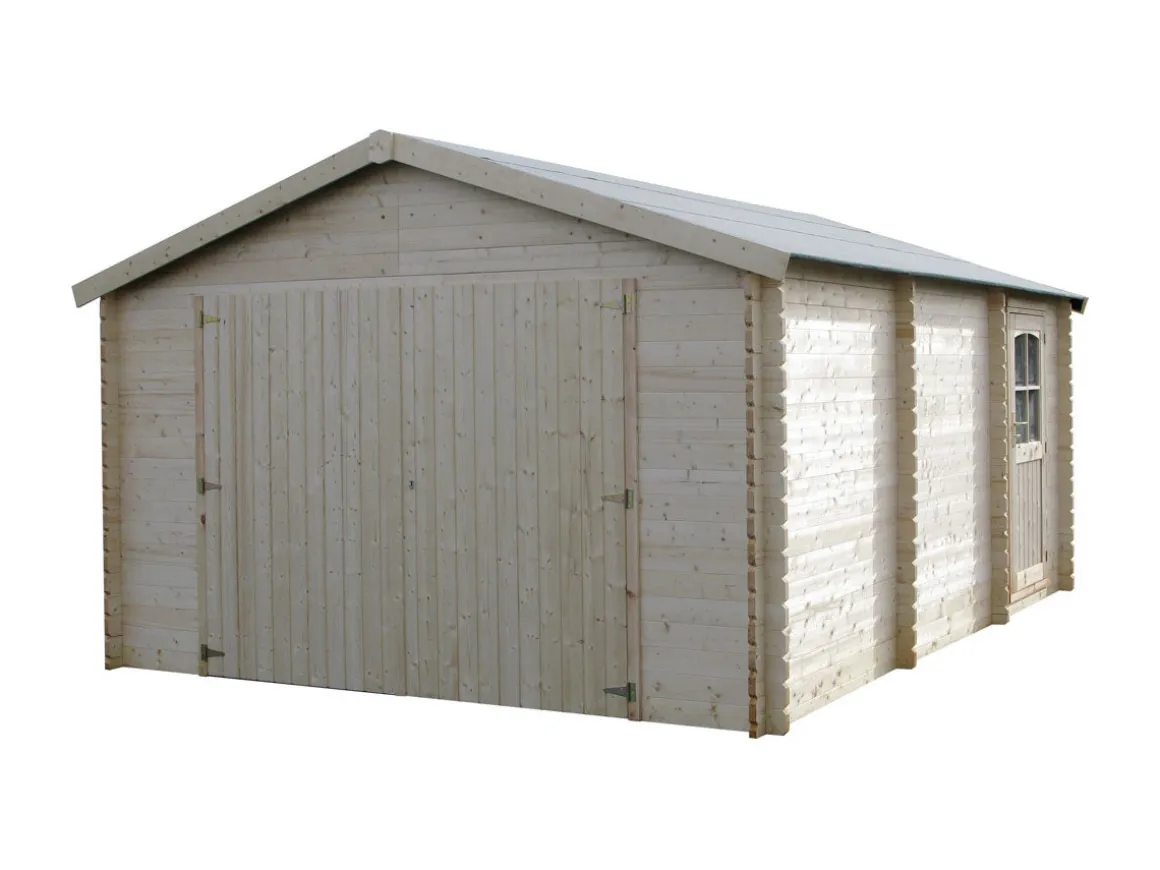 Garage bois - Garodeal - 20 m² - 5.19 x 3.86 x 2.66 m - 34 mm
