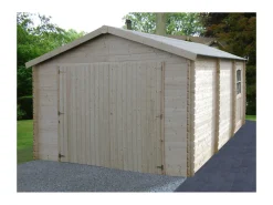Garage bois -  Garodeal - 20 m² - 5.19 x 3.86 x 2.66 m - 34 mm
