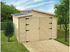 Garage bois "Torino" - 20.88 m2 - 3.64 x 5.74 x 2.92 m - 28 mm