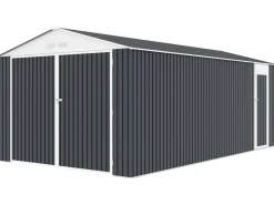 Garage métal  " Houston" - 18,56m² avec gouttière - Anthracite