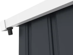 Garage métal " Houston" - 18,56m² avec gouttière et récupérateur d'eau - Anthracite