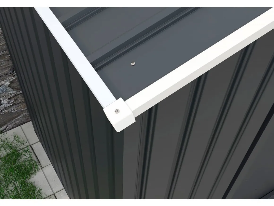 Garage métal " Houston" - 18,56m² avec gouttière et récupérateur d'eau - Anthracite