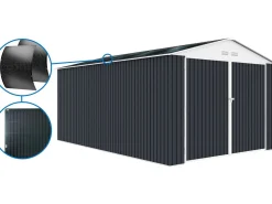 Garage métal " Houston" - 15,36 m² Avec panneau solaire - Anthracite