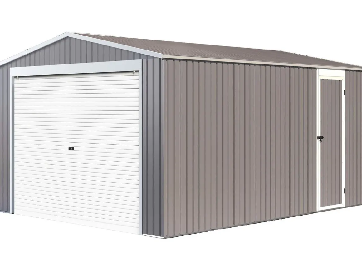Garage métal "Nevada" avec porte roulante - 15,61m²