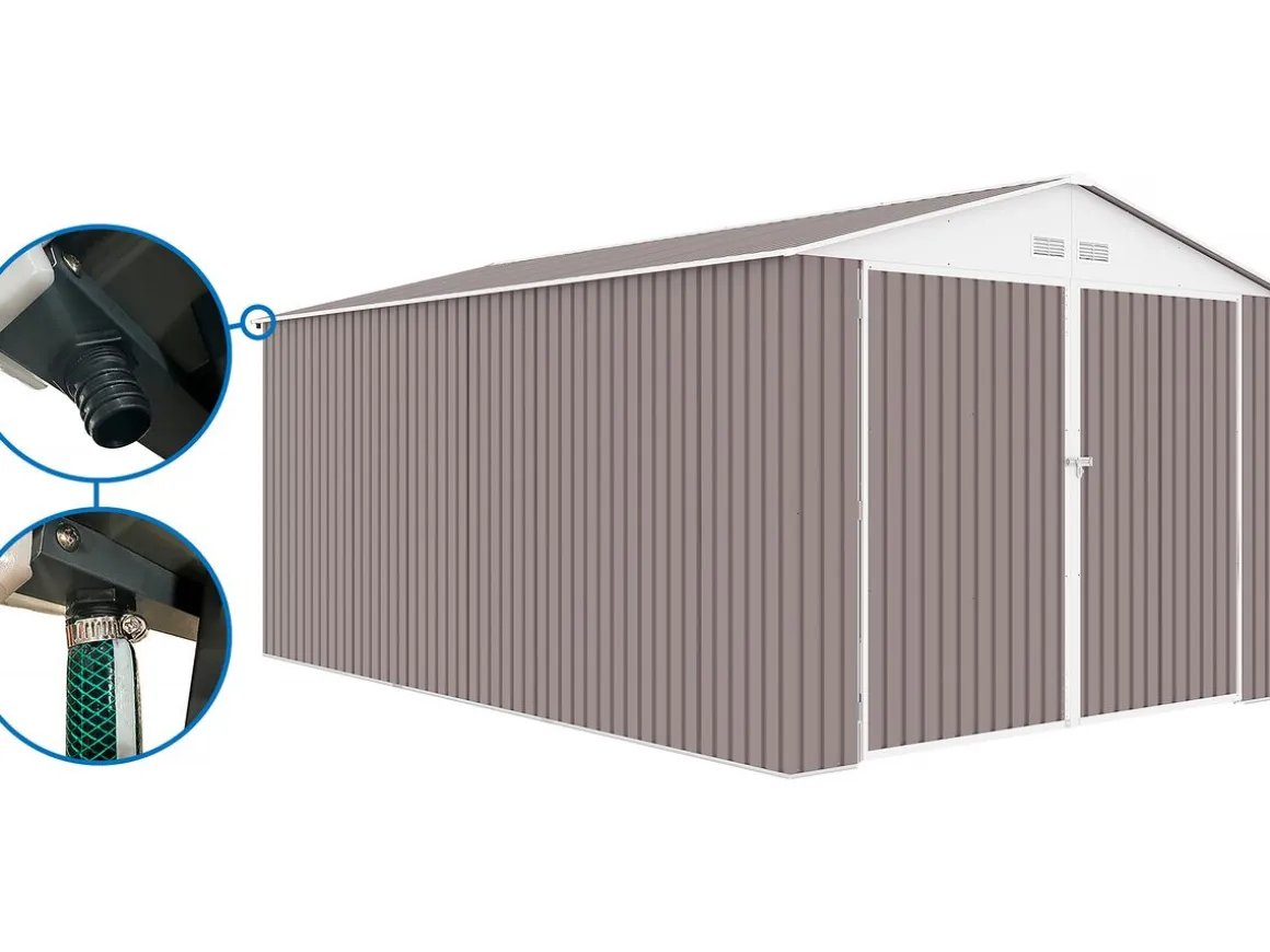 Garage métal "Nevada" - 18,56m² avec gouttière