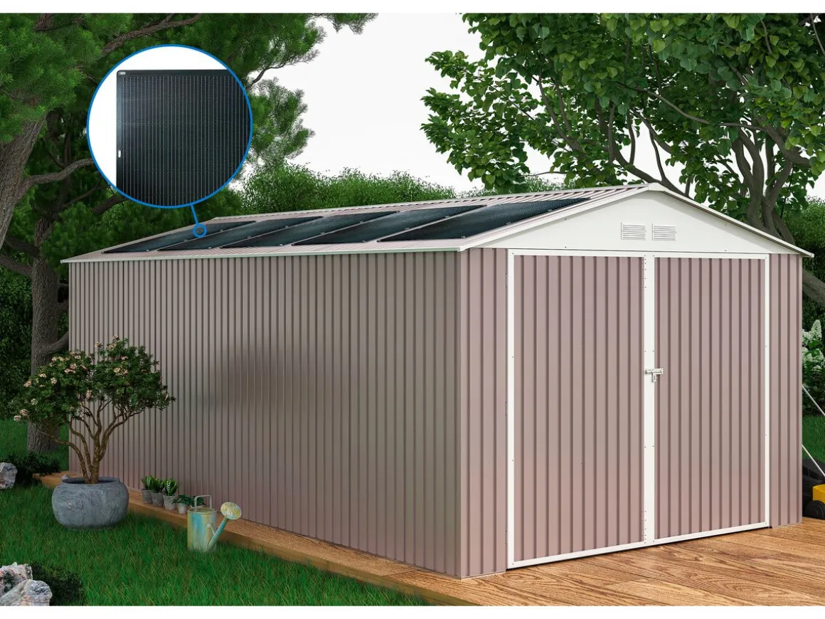 Garage métal "Nevada" - 18,56m² avec panneaux solaires