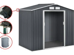 Gouttière pour abri de jardin en métal et garage de 13 à 18.5m2